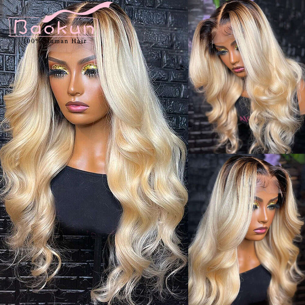 13X6 Ombre Blonde Frontal 613 Body Wave Wig 13X4 Brazilian Lace Front Human Hair Wigs For Women