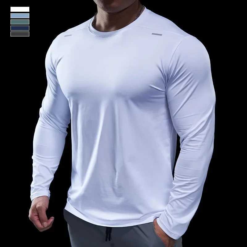 Mens Sports official-website Gym Fitness Clothes Special Casual Thin Slim Quick-drying Long-sleeved T-shirt Running Mens Style Z240918