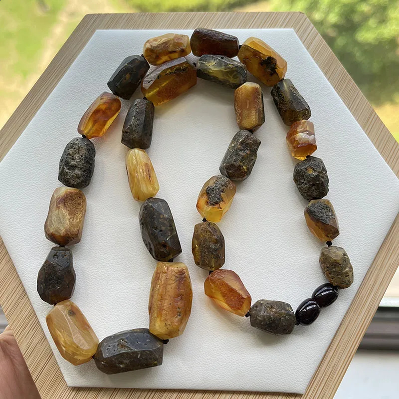 Baltic Amber Necklace for Women 50cm Fashion Adult Original Handmade Gemstone Beads Gorgeous Treatment Jewelry Supplier 240914