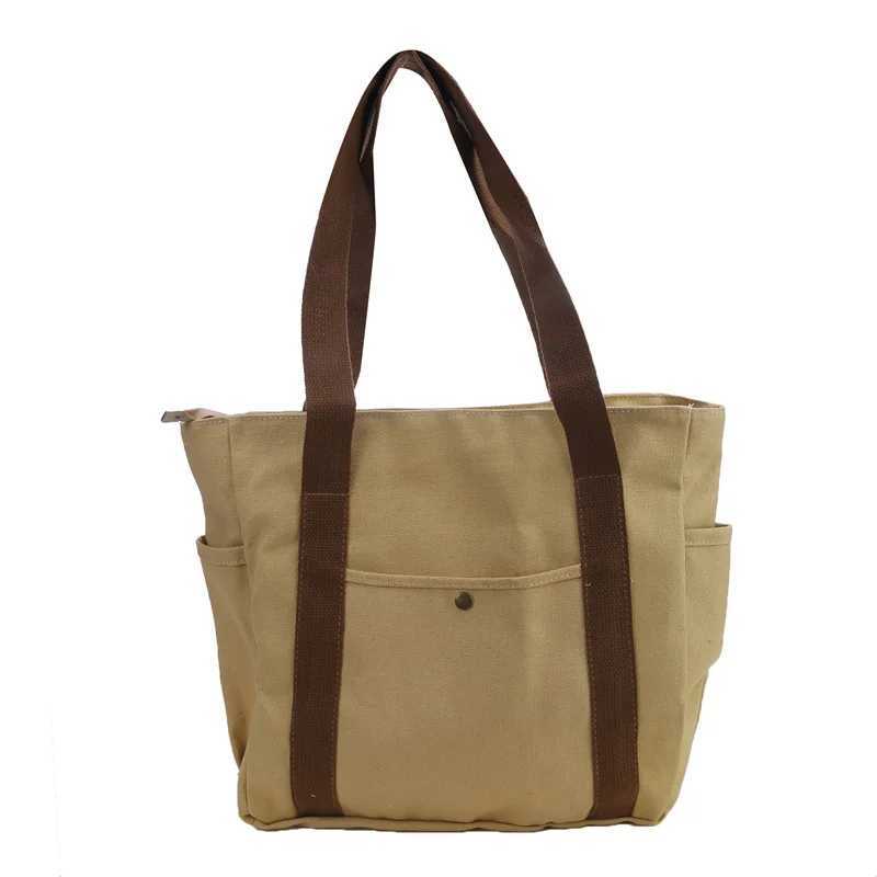 Large Capacity Canvas Tote Bags For Work Commuting Carrying Bag College Style Student Outfit Book Shoulder Bag Z250224