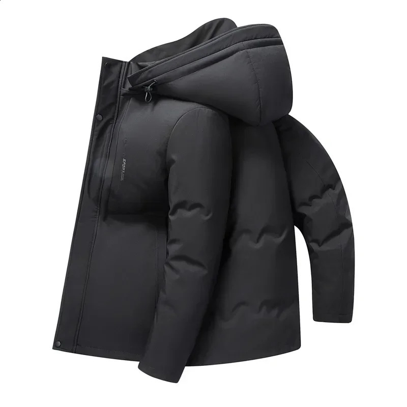 Winter Detachable Inner Tank Down Coat Mens Hooded Mid Length Plus Size Coat 240909