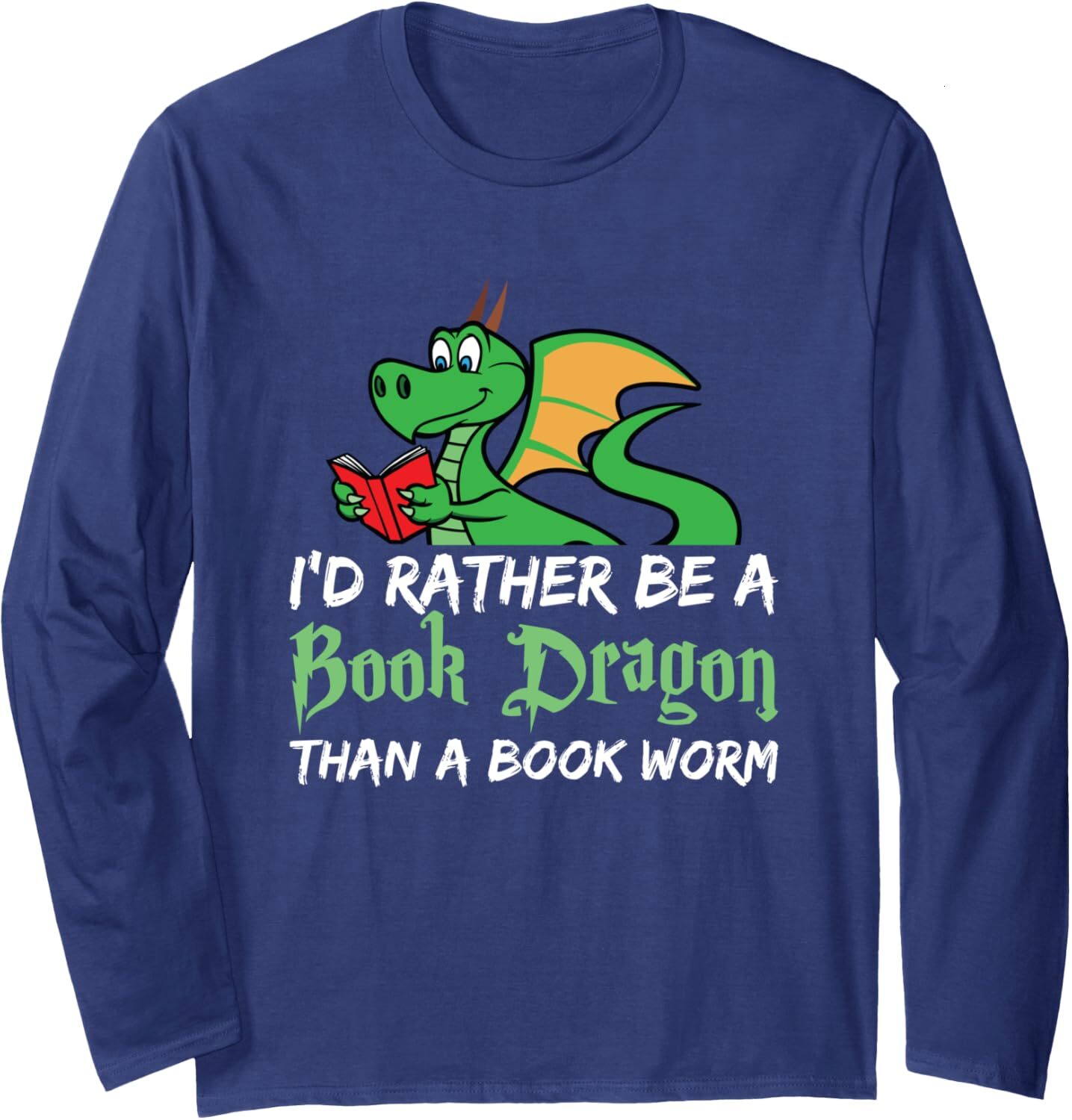 Long Sleeve Shirts for Men sweatshirt Id Rather Be A Book Dragon Than Worm Gift Tee Streetwear Casual tops clothes 60