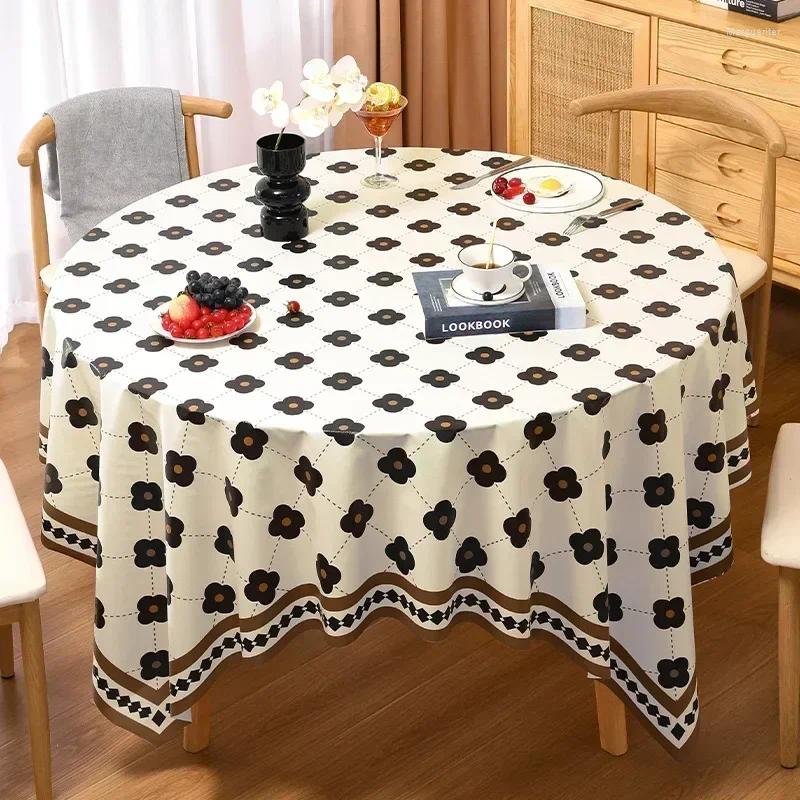 Table Cloth 2024 Round Fashion Simple Indoor Waterproof GREY