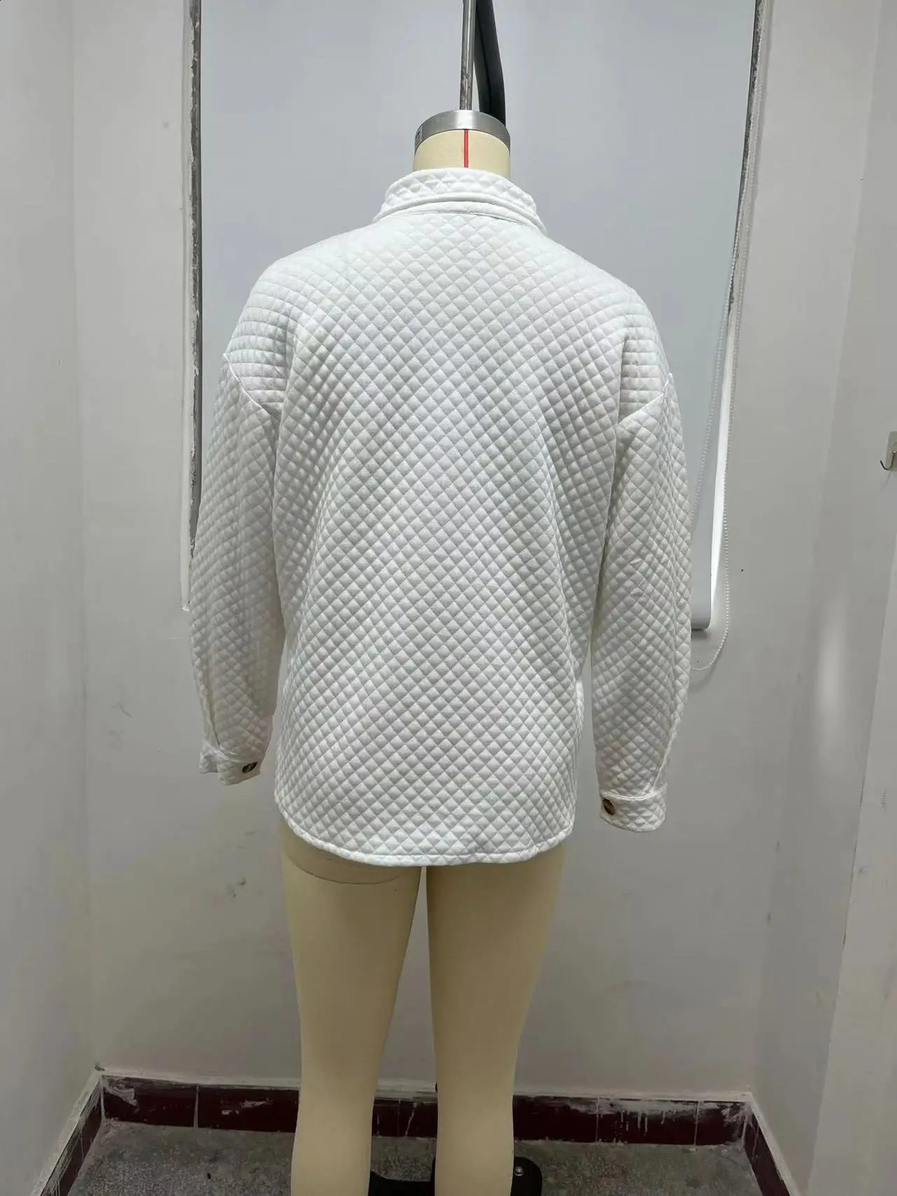 2024 Womens Autumn Winter Polo Collar Long Sleeve Jacket Loose Comfortable Versatile Elegant Fashion Tops 240911