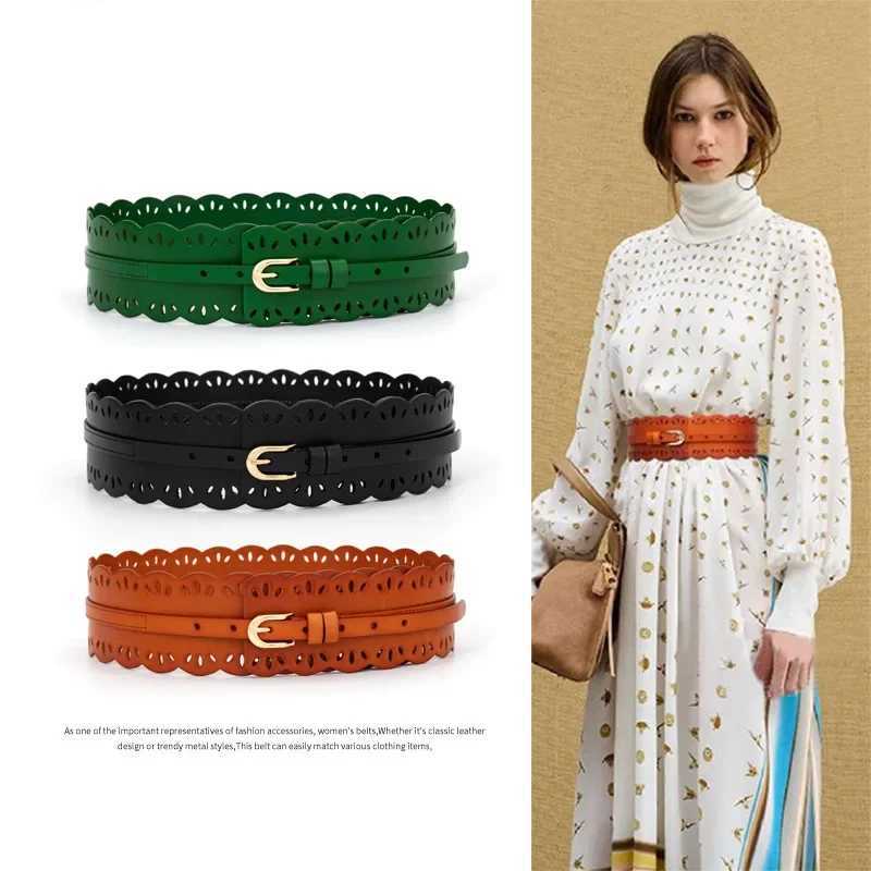 Belts Womens Belt Elegant Wide Solid Color Burgundy Belt Womens Belt J240913