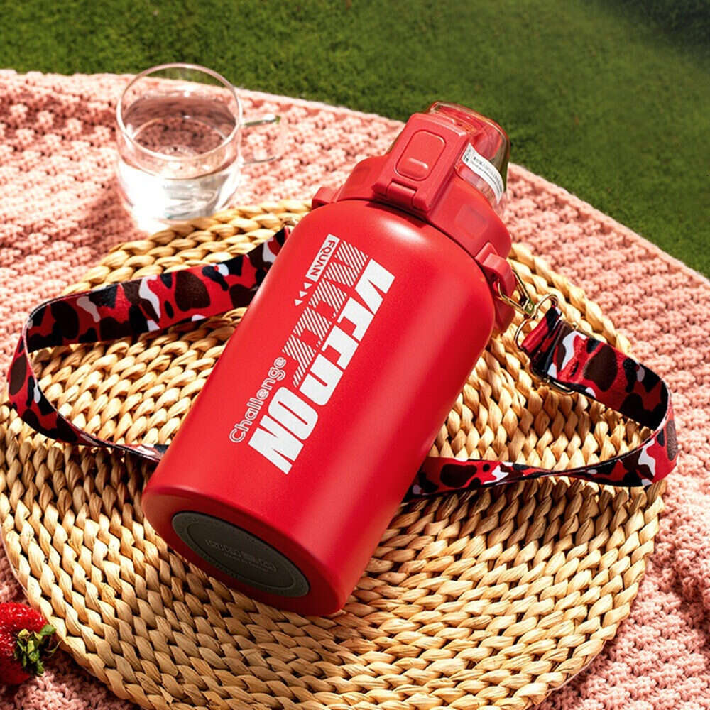 1.1L Sports Water Stainless Steel Large Capacity Double Wall Vacuum Insulated Thermos Bottle Keep Cold/Hot Thermal Out