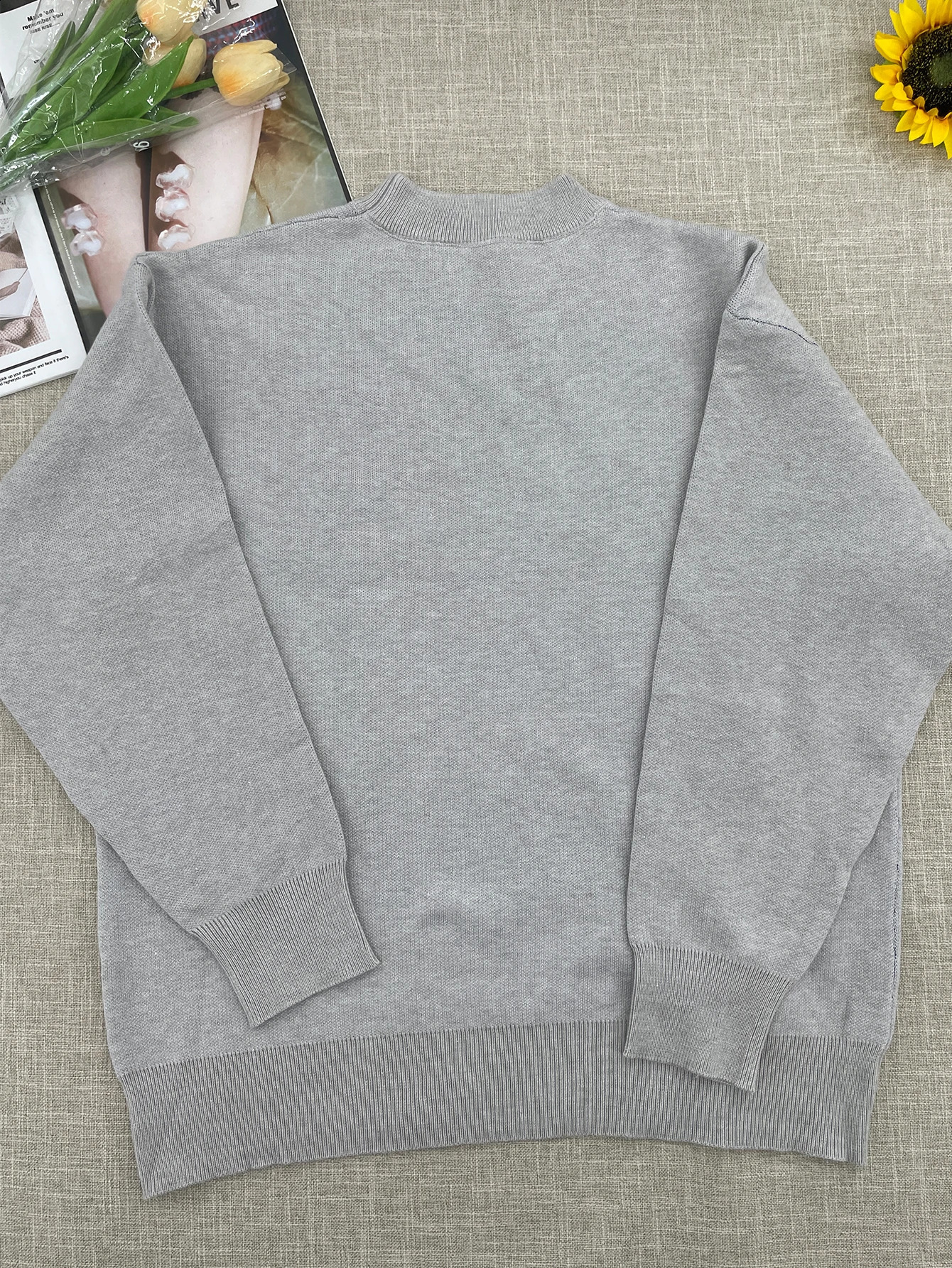 2000s Print Loose O-neck Pullover Unisex Vintage Casual Long-sleeved Sweater Autumn Winter Warm Basic Y2K Sweater Women Clothes 240918