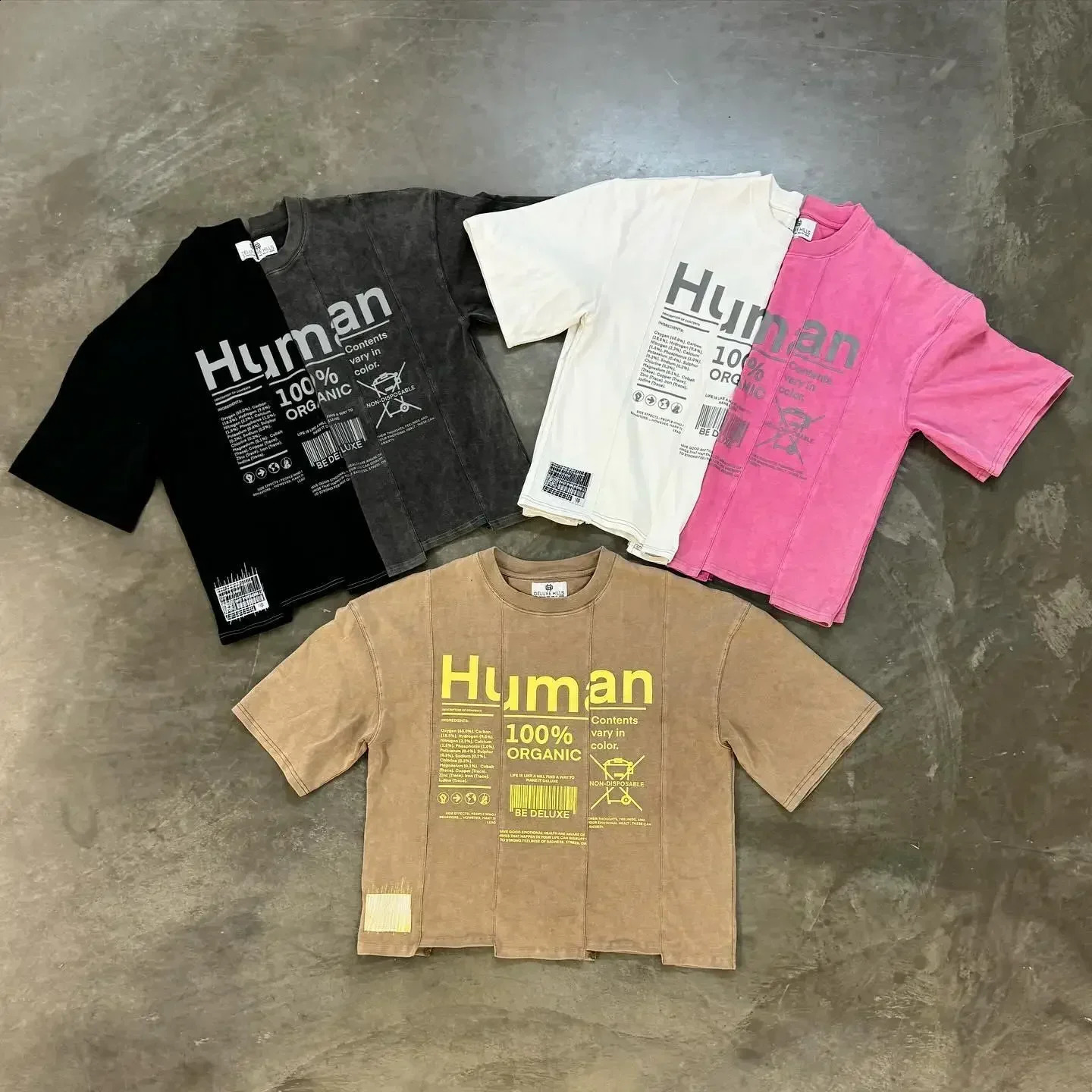 Hip Hop Letter Goth Patchwork T-shirts oversized Gothic streetwear trend casual short sleeved Harajuku womens Y2k top mens clothing 240914