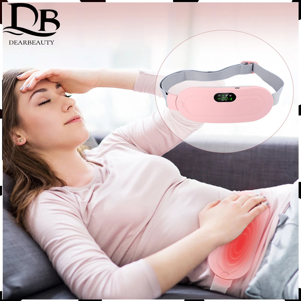 Abdominal and waist compression vibration belt Uterine warm belt Uterus warm belt USB charging care 240914