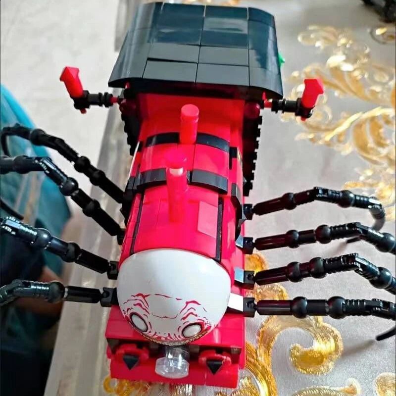 649 Spider Monster Train Charles Toy Car Models MOC Adult Building Blocks DIV Halloween Educational Toy Gifts 240911