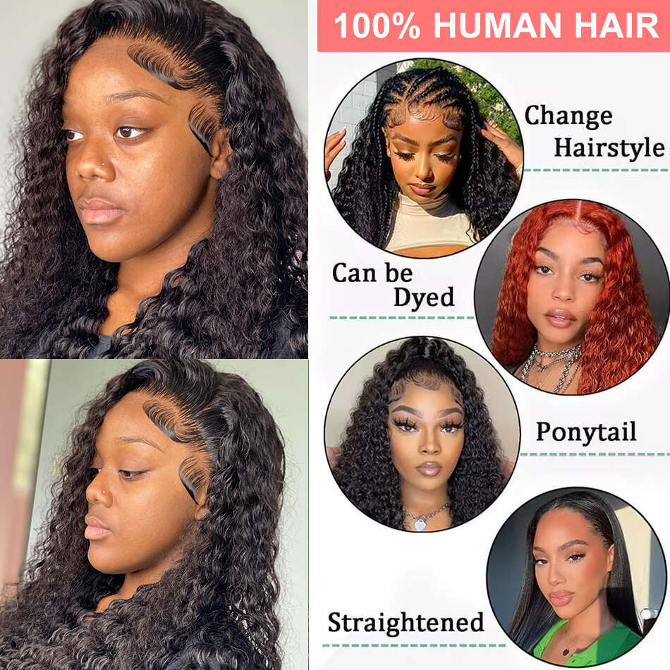 Sophianna 30 40 Inch Curly Wigs 13X4 HD Front Human Hair Deep Wave 13X6 Lace Frontal Wig Brazilian 250 Density For Women