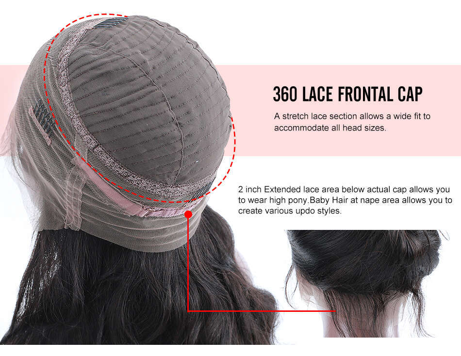 Rosabeauty 30 40 Inch 360 Front Human Hair Pre Plucked Brazilian 200% Bleached Knots Lace Frontal Wig Ponytail Wigs