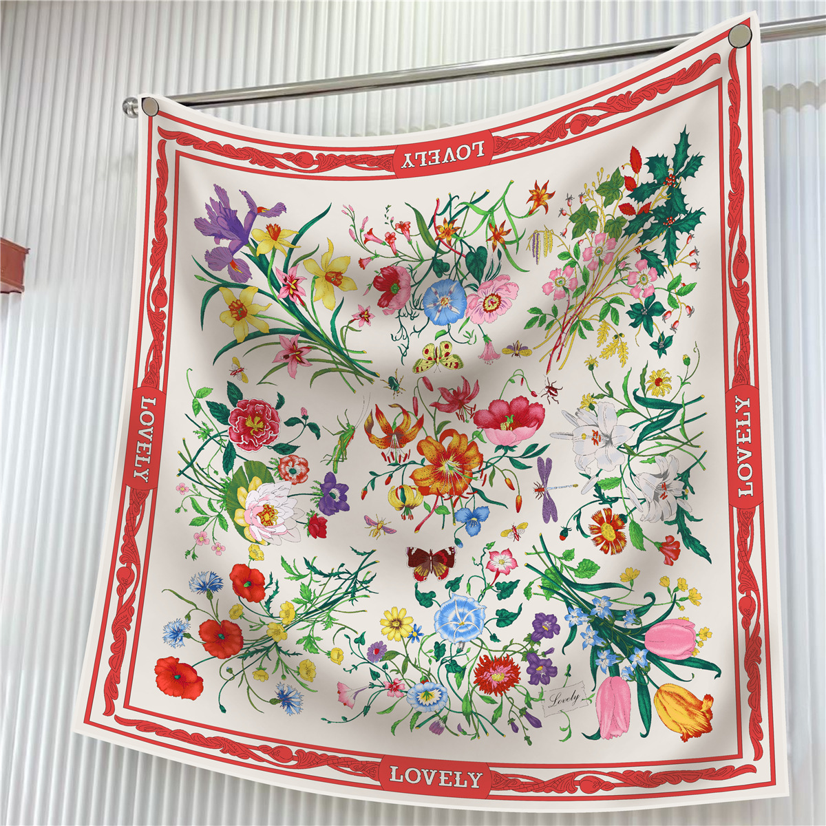 Square Twill Silk Scarf 90CM Head Hair Scarves Shawls Bag Bandanas Summer Beach Decoration Female Foulard Spring Accessories Valentines Day Christmas 