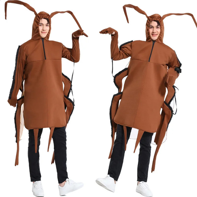 Halloween Cosplay Comedy Costumes for Adults and Childrens Parties Cockroach Jumpsuit 240906