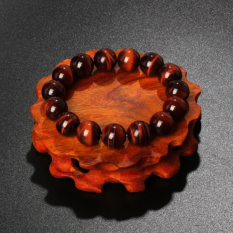 Original Lightning Red Tiger Eye Bracelet for Men 6-16mm Natural Energy Stone Round Bead Bracelet for Women Soul Jewelry Pulsera 240918