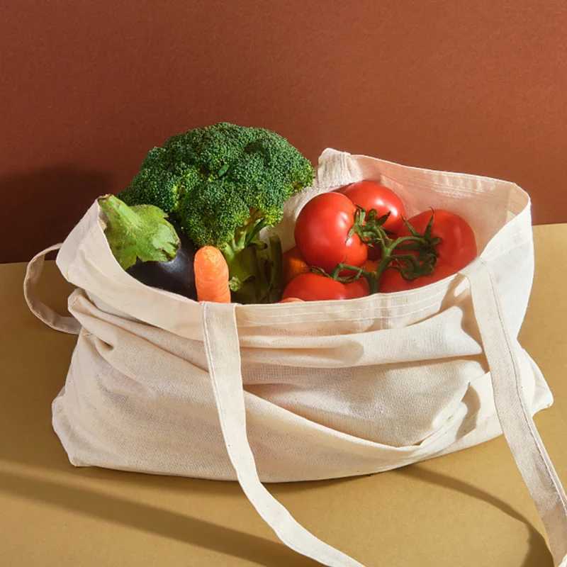 Casual Canvas Bag Large Capacity Shoulder Bags Shopper Fashion EcoTote Cotton Cloth Reusable DIY Linen Handbags for Women Man Z250224-1