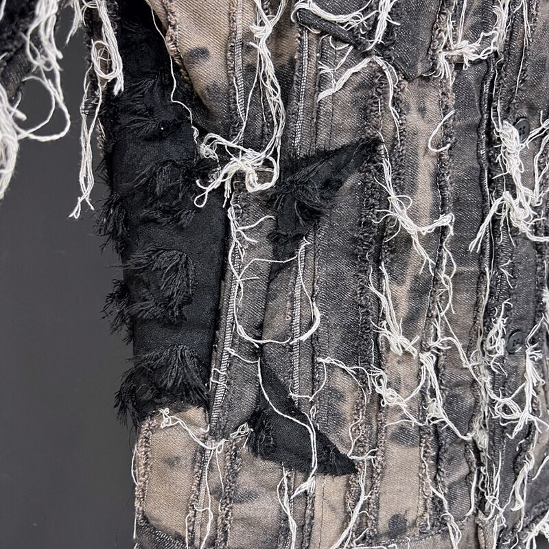 PFHQ Patchwork Vintage Moon Star Denim Jackets Men's Tide Loose Handsome Thick Wash Wearproof Motorcycle New Coat Autumn 21Z2289