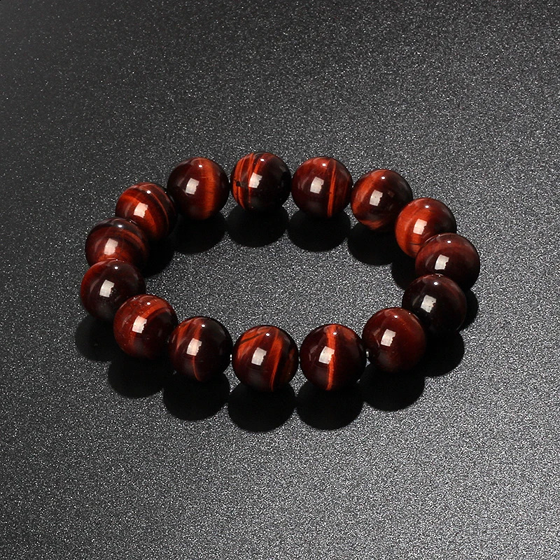 Original Lightning Red Tiger Eye Bracelet for Men 6-16mm Natural Energy Stone Round Bead Bracelet for Women Soul Jewelry Pulsera 240918