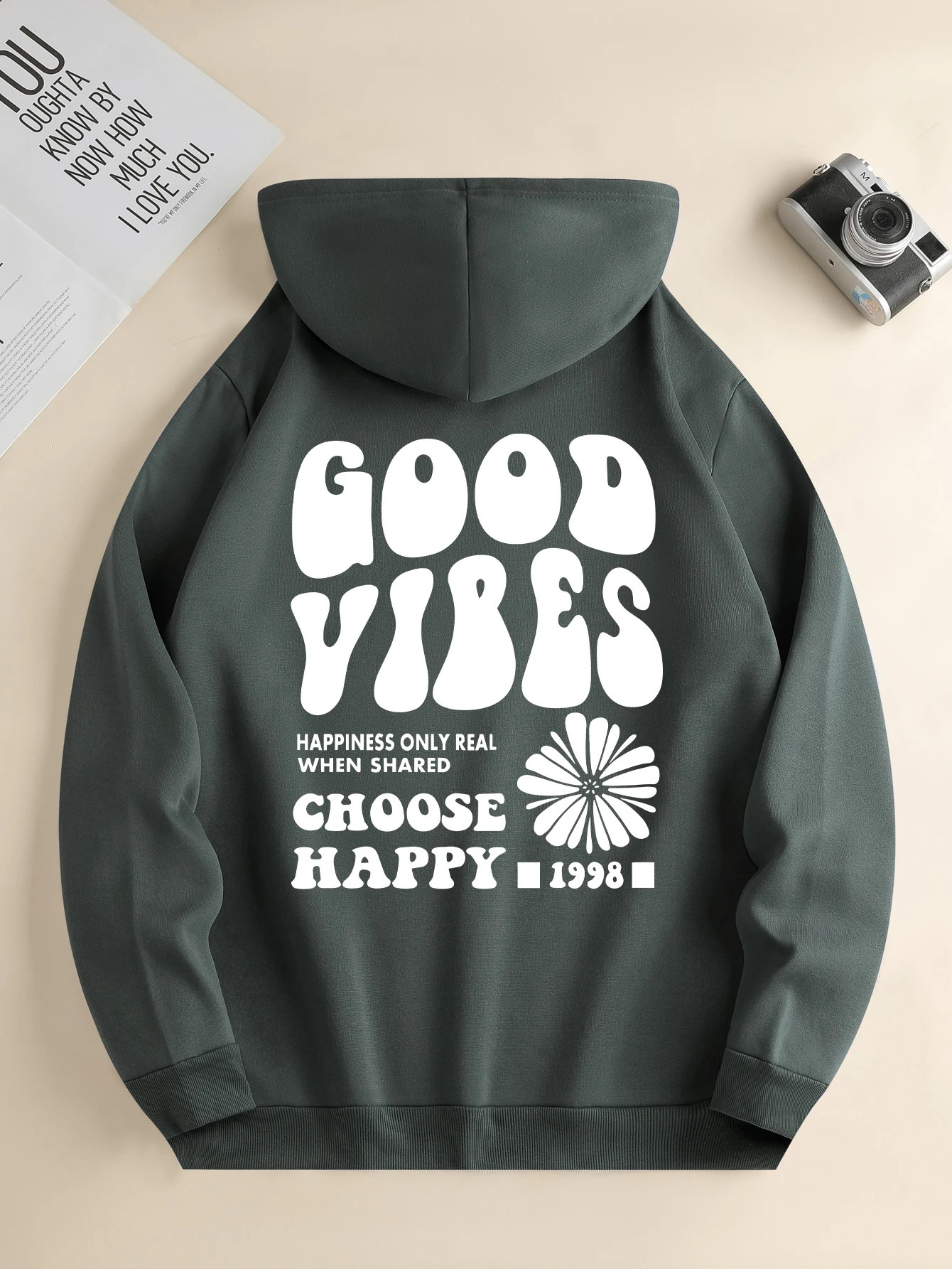 Mens fashion hoodie casual daily drawstring hooded sweatshirt lettering front kangaroo pocket mens jacket 240910