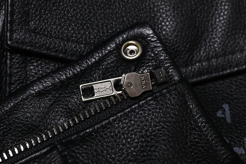 New Black Flying Suit Genuine Leather Jacket Men's Natural Cowhide Coat Cross Anchor Embroidery Fashion Motorcycle Clothing