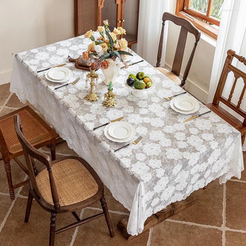 Table Cloth 1pc Elegant Lace Embroidered Tablecloth With Jacquard Pattern In Ideal For Home Wedding Decoration And Party