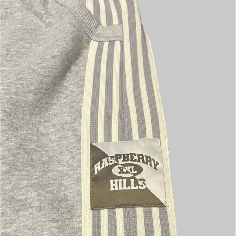 Streetwear Sweatpants Mens Clothing Harajuku Retro Stripes Embroidered Graphic Baggy Pants Gothic Gray Straight Trousers 240911