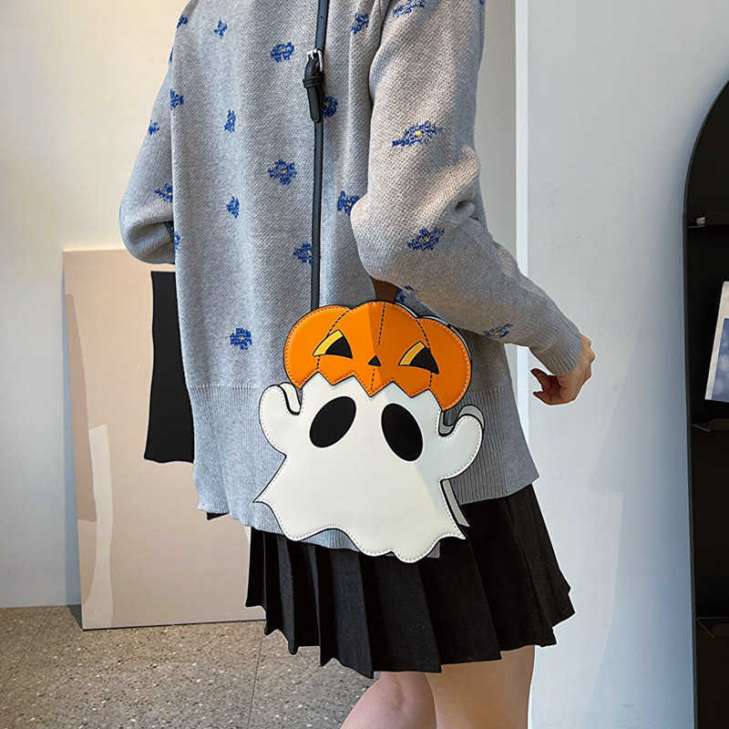 Western Halloween Activities with a Quirky Style Pumpkin Bags Fashionable Ghosts Monsters and Parodies Women s Crossbody 240918