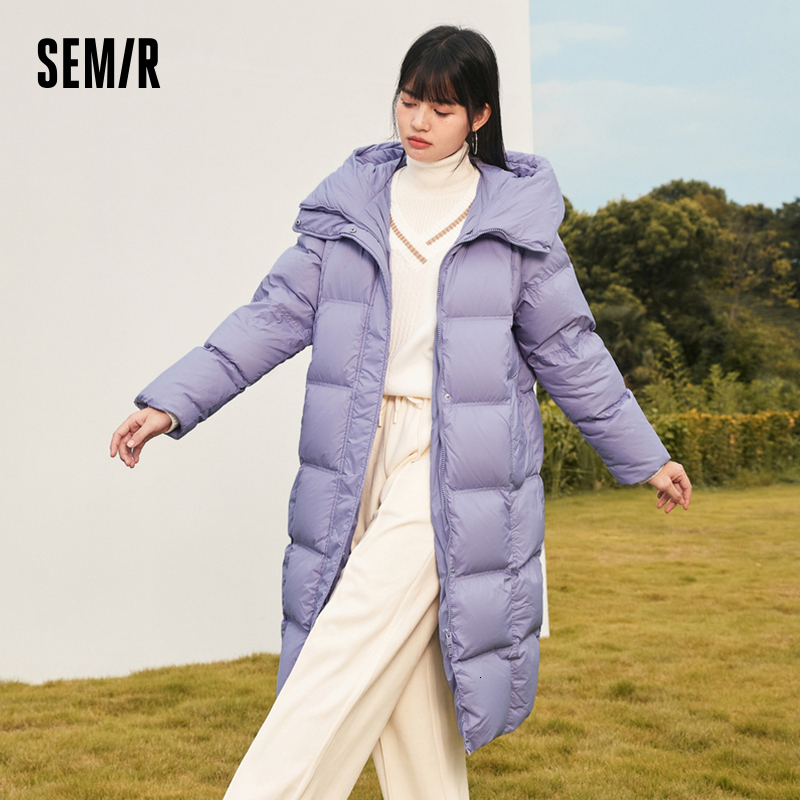 Semir 2023 Hot Long Women Waterproof Hooded Winter New Loose Girls Jacket Multi-Color Thick Windbrake Down Coat