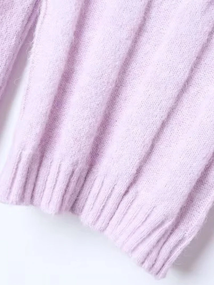 Chu Sau Beauty Women Autumn Fashion Sweet Flare Sleeve Knitted Pullover Cute Off Shoulder Slim Sweater Chic Short Jumpers 240912