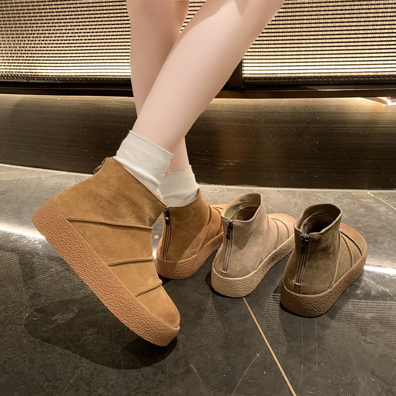 Women Boots Fashion Simple Design Cute Style Plus Size Soft Sole High Top Winter Trendy Free shipping