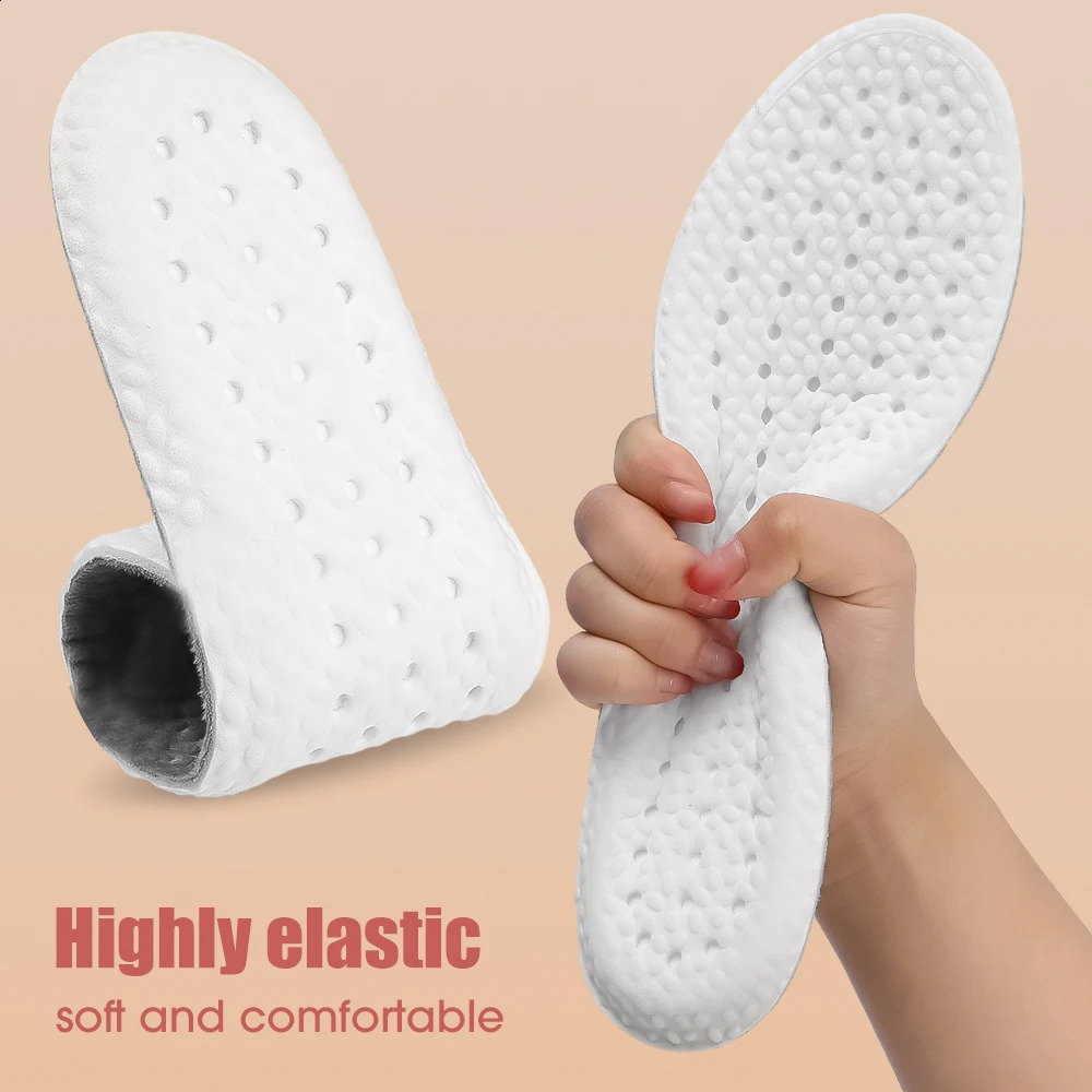 Fleece Self-heating Thermal Insoles for Feet Winter Thicken Wool Memory Foam Shoe Pads Men Women Elastic Snow Boots Sports Shoes 241010