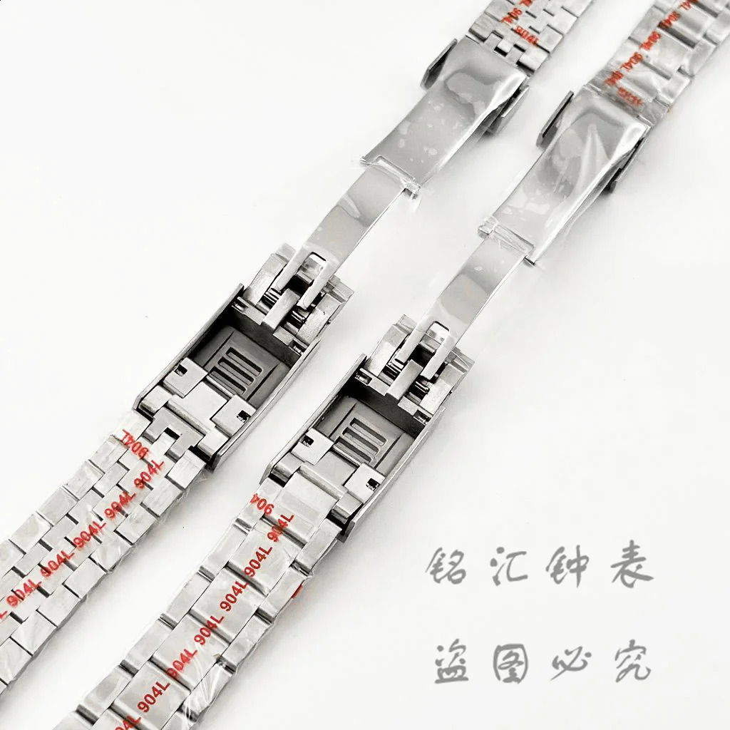 20MM Wide Silver Presidential Solid Bracelet 904L Stainless Steel Lock Wristband Used for Sub Log NH34 NH35 Cases 240911