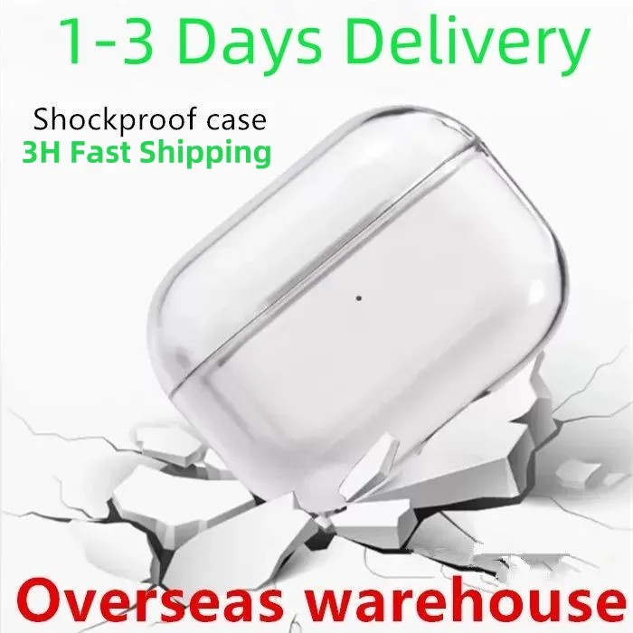 USA Stock For Airpods pro 2 air pods 3 4 pro Max Earphones airpod 4 Pros Bluetooth Headphone Accessories TPU Protective Cover Wireless Charging Shockproof TPU Case