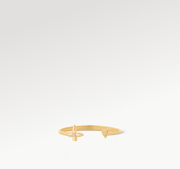 With BOX Designer New Luxury Bangles Purple Diamond Letter Flower Charms Bangle 18K Gold Plated Classic Jewelry For Women Wedding Gift