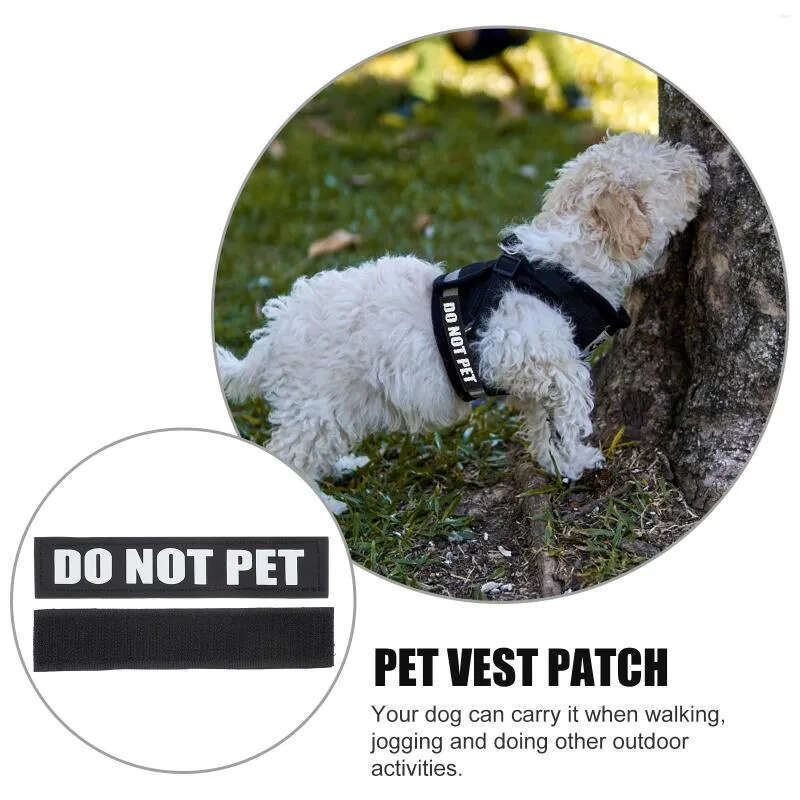 Pairs Dog Harness Collars 2 With Reusable Stickers Tank Tops Patches For Decor Free Removable Tag Reflective