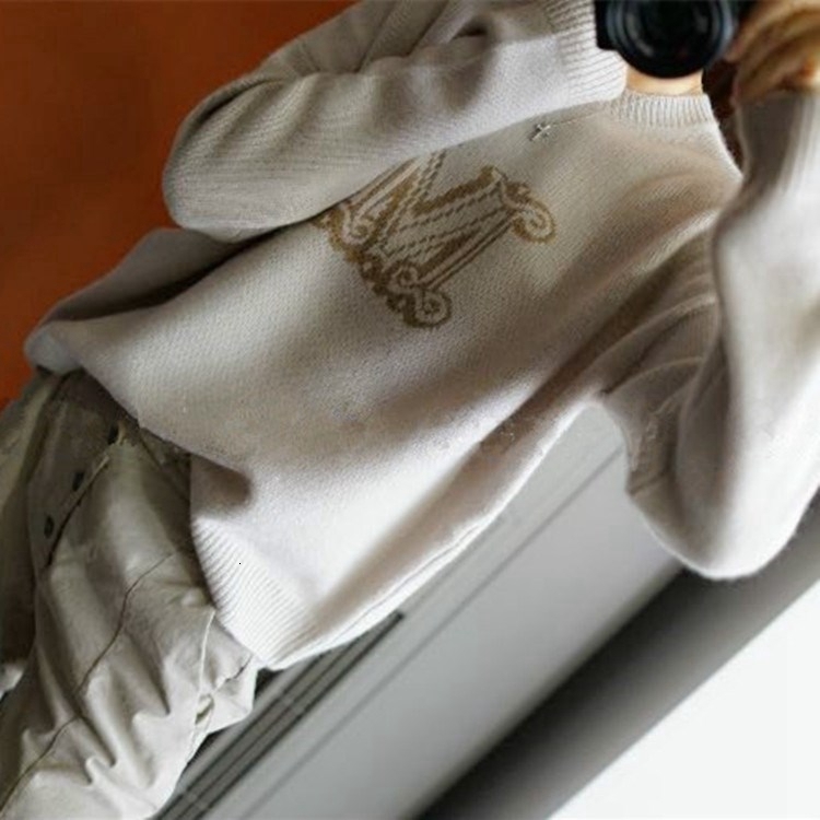 O-Neck casual loose women's cashmere wool sweater Long sleeve pullover winter Trend new product