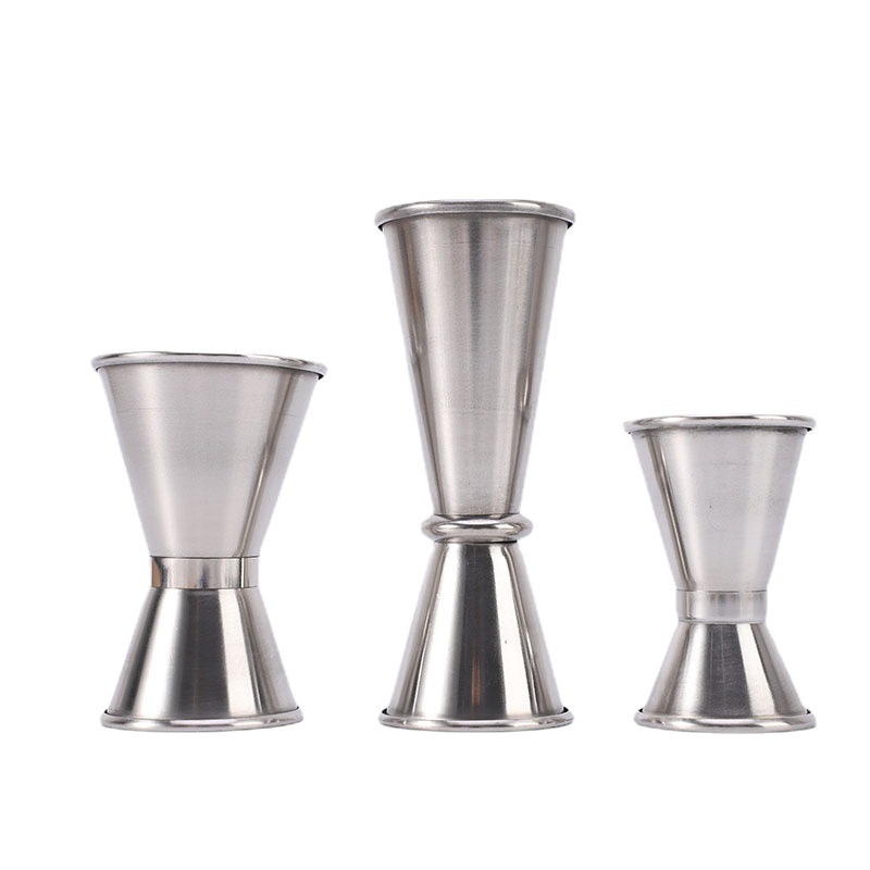 Cross border foreign trade thickened stainless steel measuring cup, metal double head measuring glass/bar ounce cup for cocktail measurement