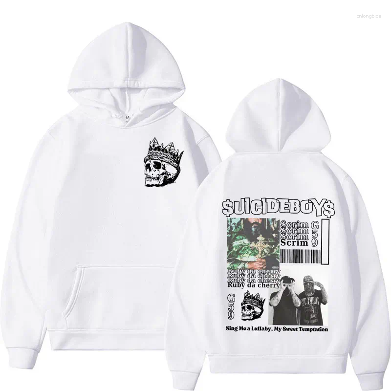 Men's Hoodies Vintage Suicideboys G59 Hoodie I Want To Die In Orleans Ruby Da Cherry Sweatshirt Men Women Harajuku Hip Hop Trending Hooded