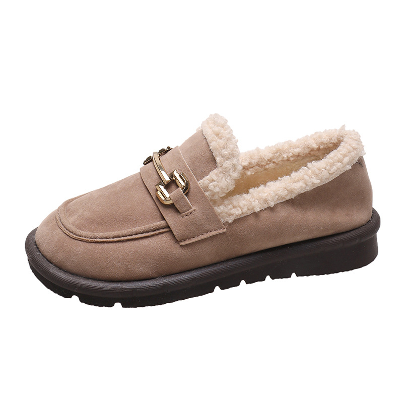 Women's Cozy Fleece Winter Loafers: Warm, Comfy, and Stylish Casual Flat Shoes d972