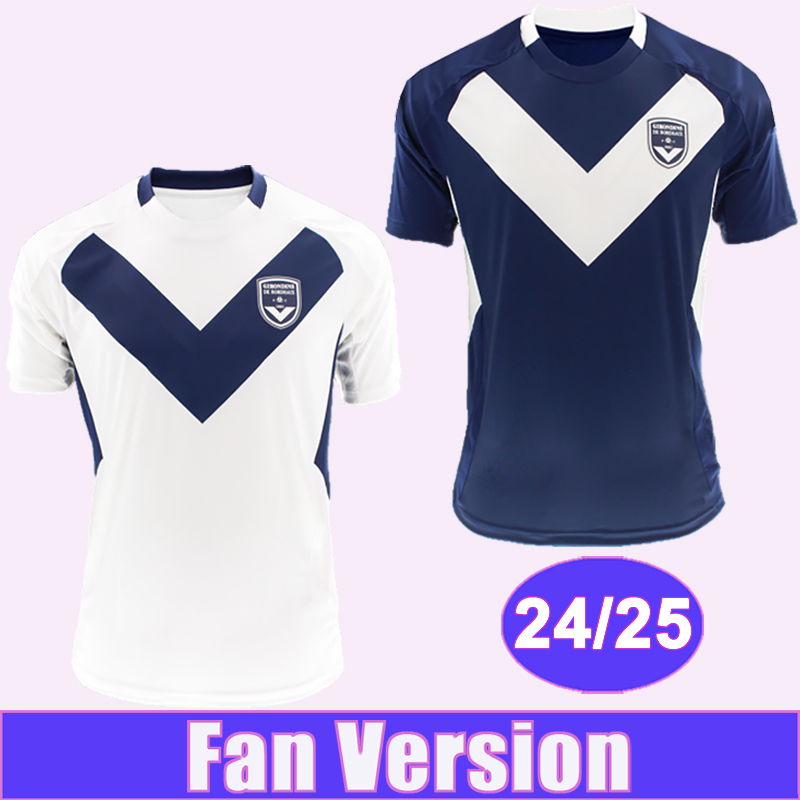 24 25 Bordeaux Mens Soccer Jerseys Home Away Football Shirt Short Sleeve Adult Uniforms