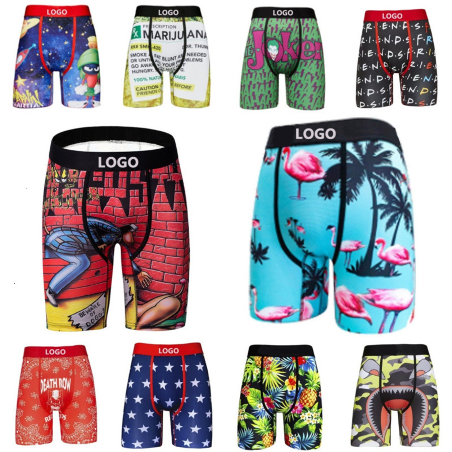 Mens Shorts Designer 2024 New Fashion Underwear Cartoon Printed Quick Drying Boxer Shorts Sports Underwear Fitness Extended Underwear