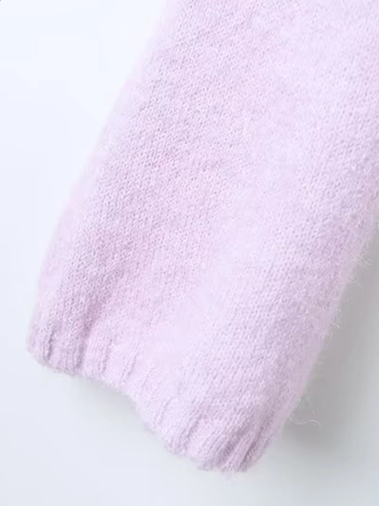 Chu Sau Beauty Women Autumn Fashion Sweet Flare Sleeve Knitted Pullover Cute Off Shoulder Slim Sweater Chic Short Jumpers 240912