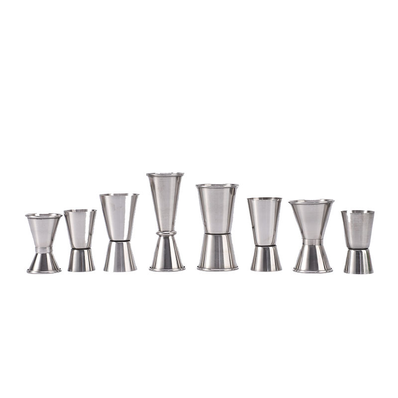Cross border foreign trade thickened stainless steel measuring cup, metal double head measuring glass/bar ounce cup for cocktail measurement