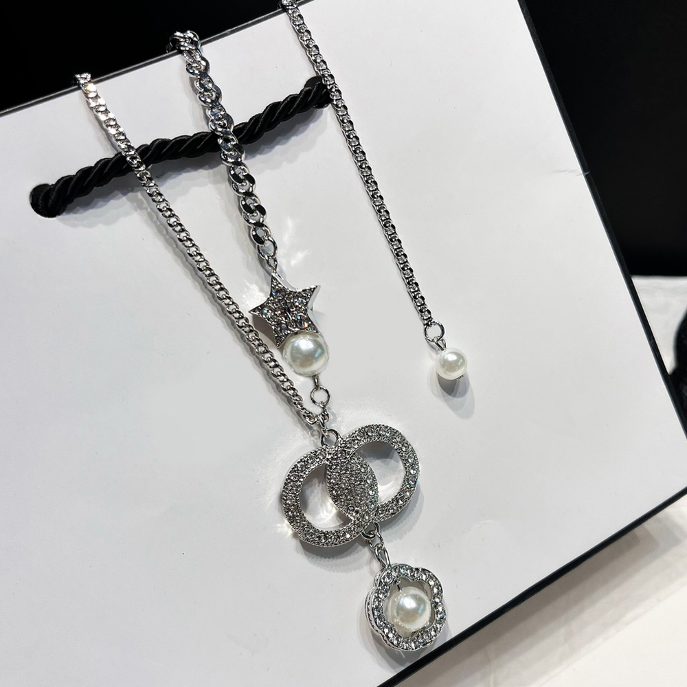 High Quality Fashion Necklace Letter Pendants Women Charm Necklaces Highly Quality Choker Chains Jewelry Copper Material Girls Gift Wedding Jewelry