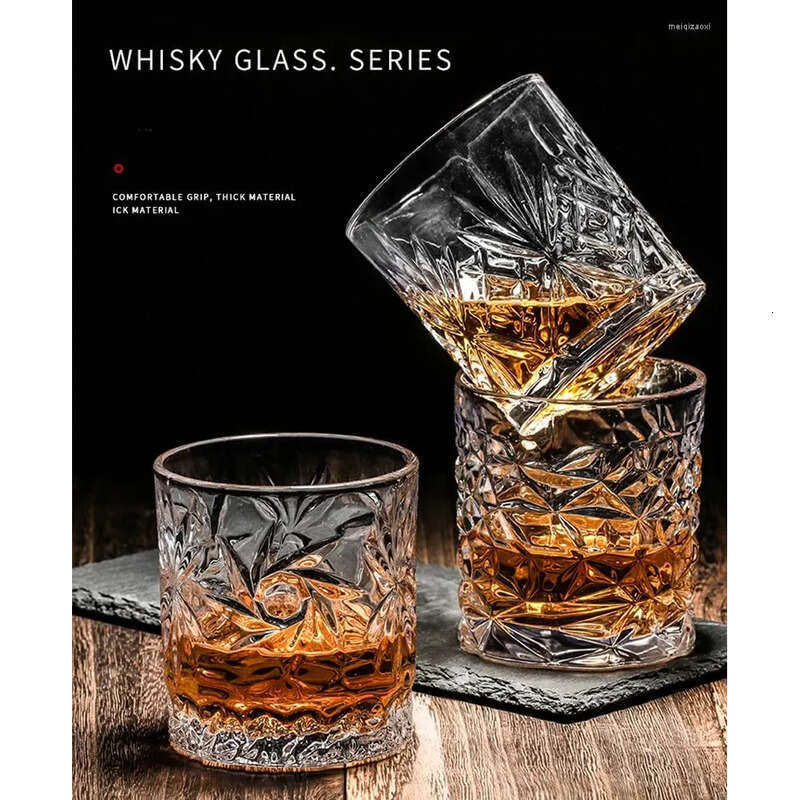 Crystal Whiskey Glasses Glass Wine Old-Fashioned Whisky Brandy Tail Perfect Gift For Couples Beer Rum Style Glassware 11.28 ware