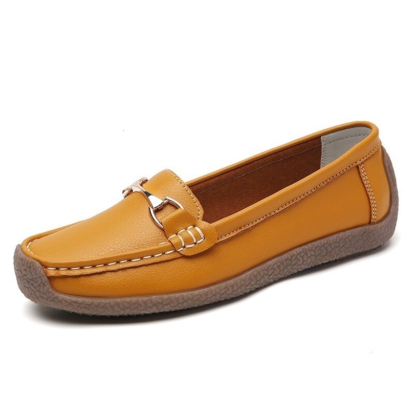 Spring/Autumn Apartment Genuine Leather Moccasins Womens Casual Skating Shoes Womens Boat Shoes Large Size 44 240919
