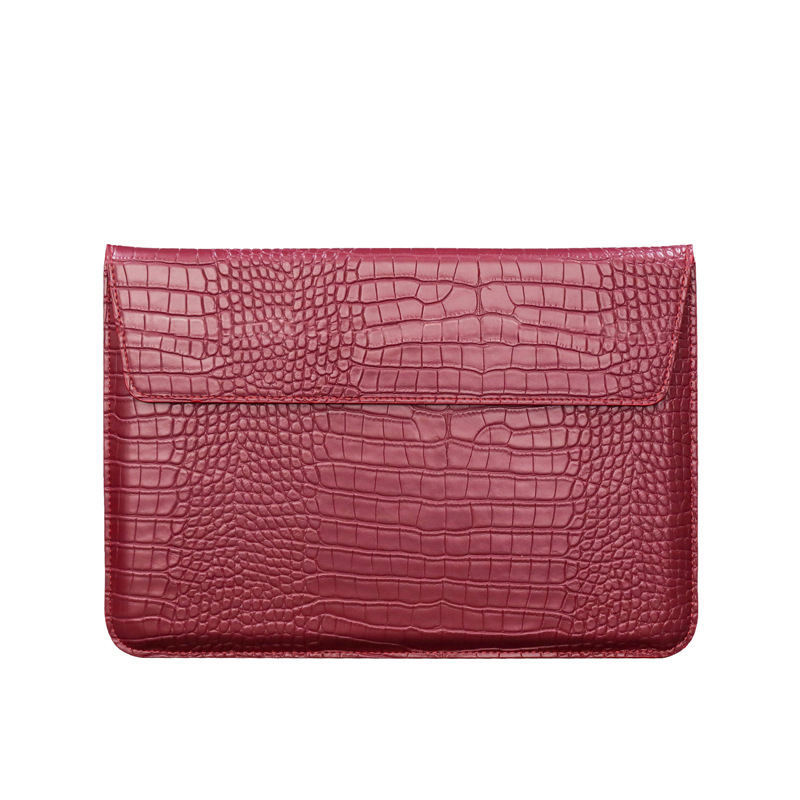 Universal Crocodile Patterned Waterproof Laptop Protective Cover PU Leather Sleeve For Macbook for 9 inch-16.2" Tablets and Laptops