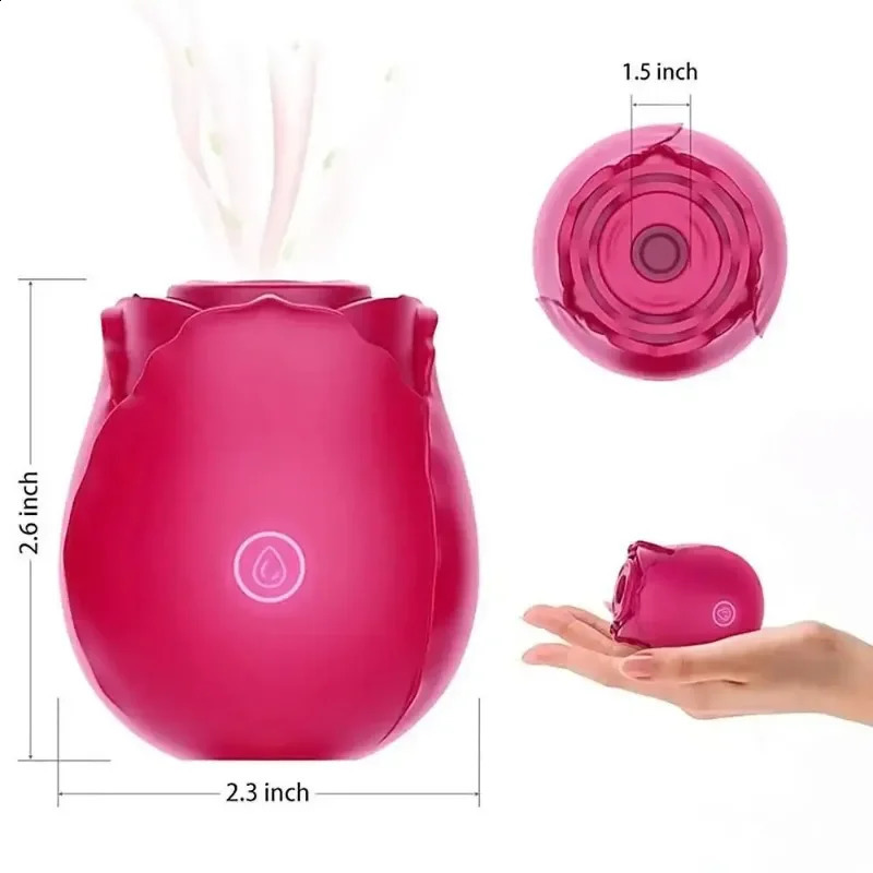 Powerful Sucking-Rose Vibrator Toy for Women Vacuum Stimulator Oral Nipple Clit Sucker for Female Adults Masturbation Sex Toys 241118