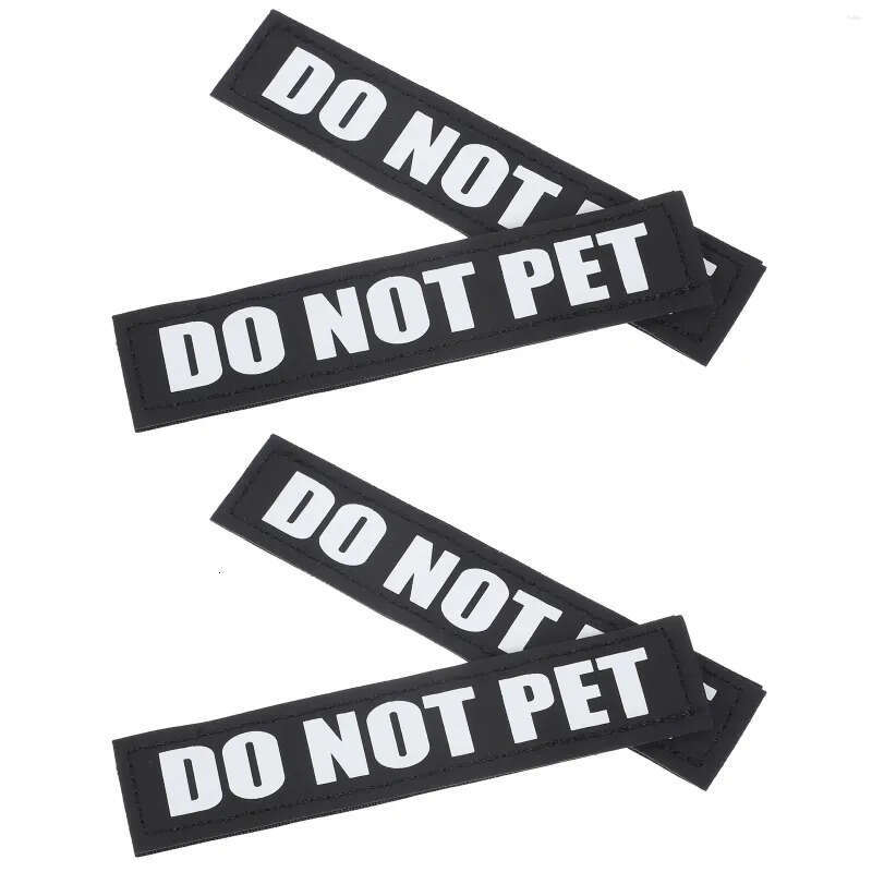 Pairs Dog Harness Collars 2 With Reusable Stickers Tank Tops Patches For Decor Free Removable Tag Reflective