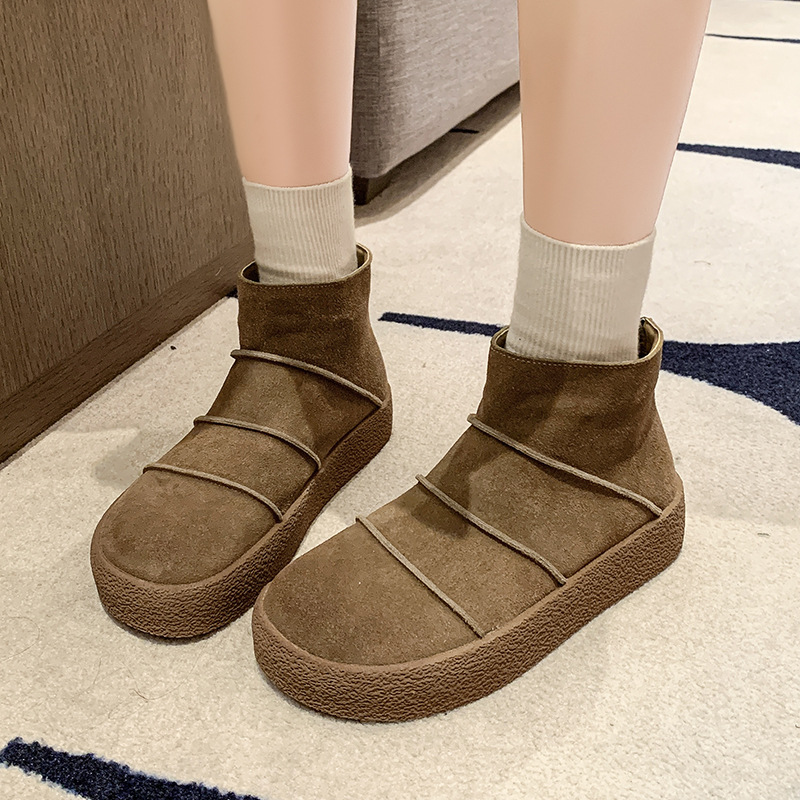 Women Boots Fashion Simple Design Cute Style Plus Size Soft Sole High Top Winter Trendy Free shipping